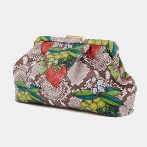 NWT Clare V. strawberry snake print “Sissy” bag